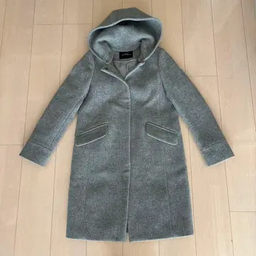 그린 라벨 릴랙싱 2WAY 노카라 후드 코트 그레이 38