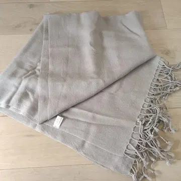 울 100% 그레이 프린지 머플러