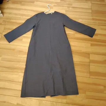 MUJI 그레이 긴팔 롱 원피스 M