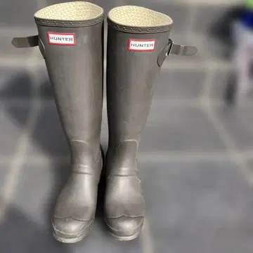 HUNTER 그레이 장화 버클 23cm UK4