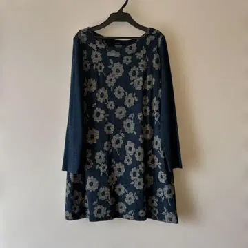 TABASA 꽃무늬 울 블렌드 긴팔 튜닉