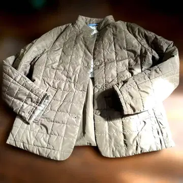 마린프랑세즈 써모 면 퀼트 베이지 자켓 마오 칼라