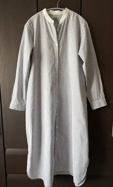 무인양품 스트라이프 긴팔 셔츠 원피스 L