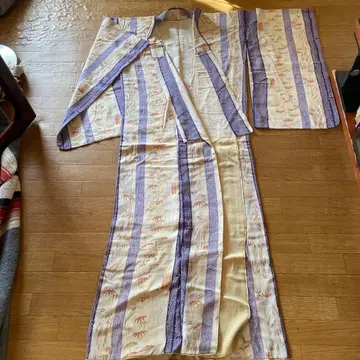 스트라이프 대나무 패턴 코몬 기모노