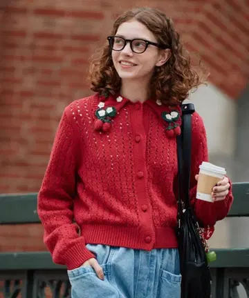 밀크 페도 금기 완판 딸기 가디건 새상품