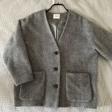 OHGA 샤기 코디 가디건 그레이