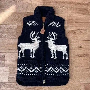 [ 캐내디언 스웨터 ] 루돌프 무늬 카우친 베스트 34