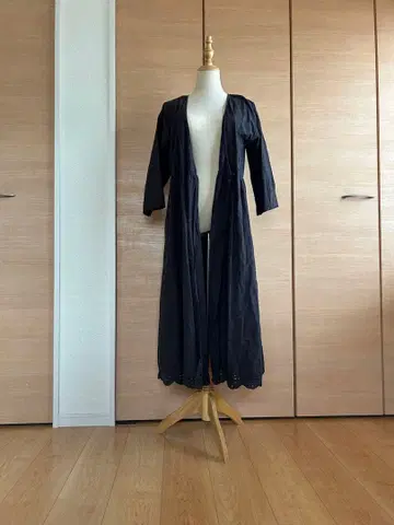 블랙 롱 셔츠 원피스