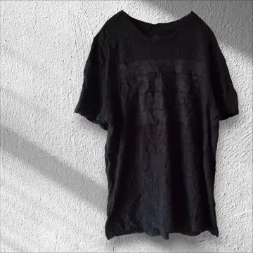 1점 한정 블랙 반팔 티셔츠 L 사이즈 100% 코튼 상의