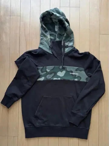 G-STAR RAW 후드 부착 후드티 카모플라쥬