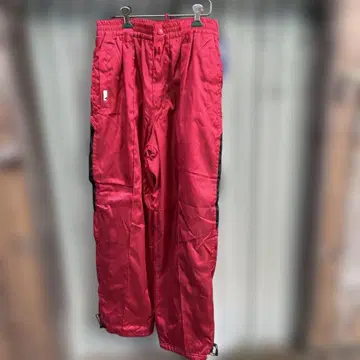 안감 플리스 방한 바지 광택 빨간색 따뜻한 L 사이즈