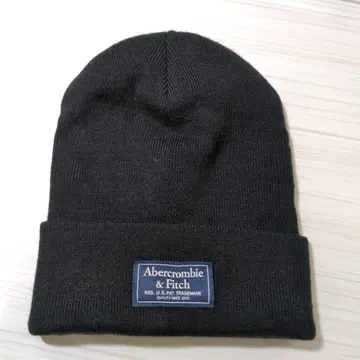 새상품 Abercrombie & Fitch 아바클로 니트 모자 블랙 블랙
