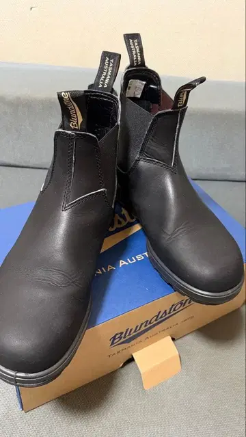 Blundstone 블랙 사이드 고어 부츠