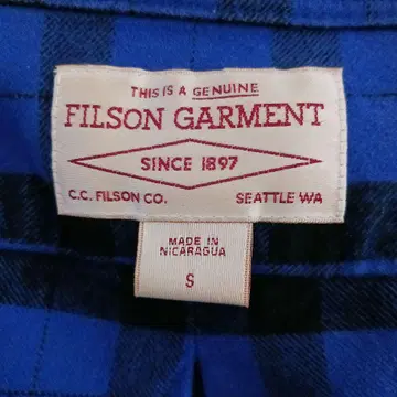 FILSON 체크 무늬 워크 셔츠 S
