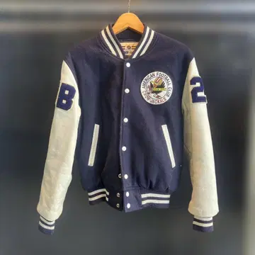 소매 가죽 바시티 자켓 일본대학 공학부 미식축구 크로우 쟈칼즈