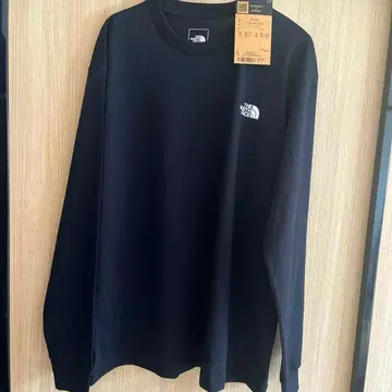 [택 포함 새상품] THE NORTH FACE 블랙 롱 슬리브 T셔츠