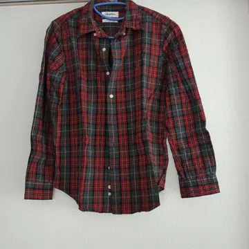 Gymplehx 긴팔 셔츠 사이즈 14 빨검 체크