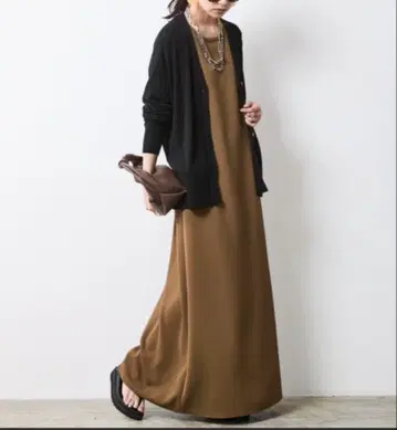 슬리브리스 A라인 롱 원피스 <빅 사이즈