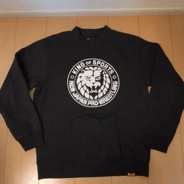 NEW JAPAN PRO-WRESTLING 블랙 맨투맨 L