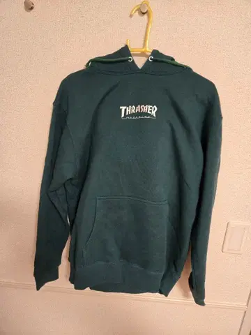 THRASHER 후드 부착 후드티 L 사이즈 그린