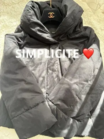 SIMPLICITE 대옷깃 다운 자켓 블랙