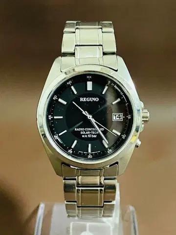REGUNO 솔라 전파 시계 블랙