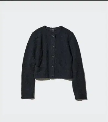 유니클로 니트 숏 자켓