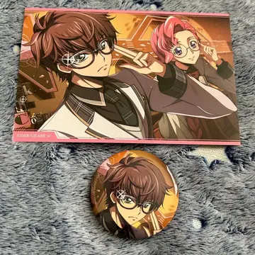 코드기어스 스자쿠 엽서 트레이딩 캔뱃지 2개 세트