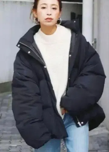 언그리드 다운 자켓 다운 블랙 M