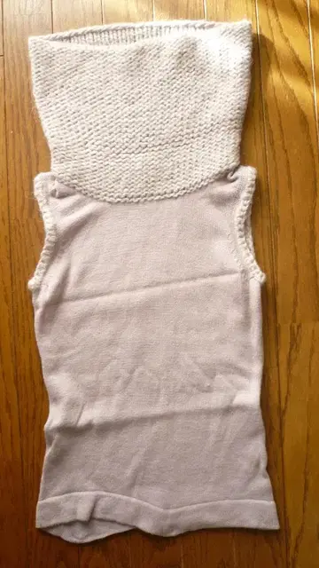 INDIVI 터틀넥 슬리브리스 니트 스웨터 여성용