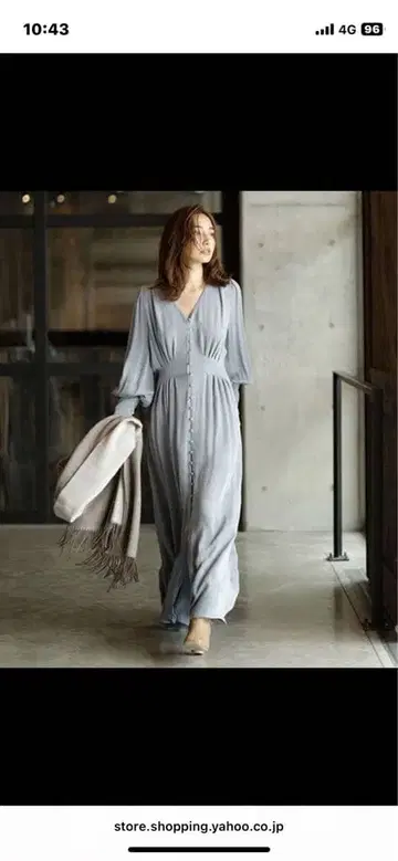 FRAY ID 새틴 턱 원피스