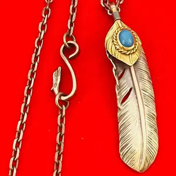 고로즈 상금 금줄 터콰이즈 특대형 페더 이글 후크 세카쿠 체인