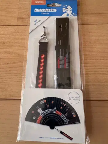 슈퍼 마리오 스트랩 포함 부채