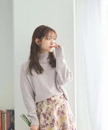 프로포션 바디 드레싱 터틀 니트 그레이지