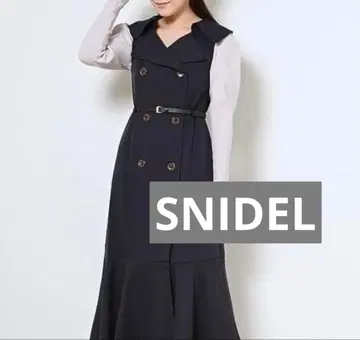 [ SNIDEL ] 네이비 트렌치 원피스 벨트 포함
