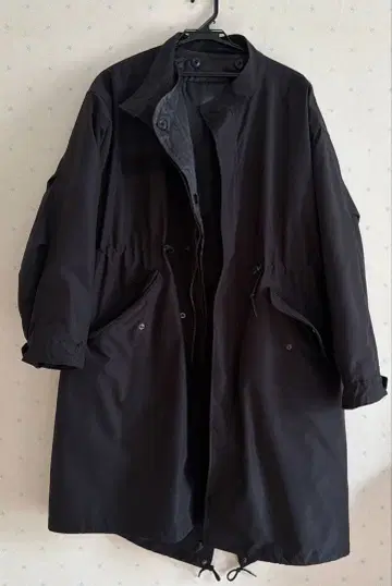 블랙 모즈 코트 퀼팅 내부