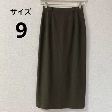 [ PLUSIV ] 롱 타이트 스커트 슬릿 브라운 오샤레 9