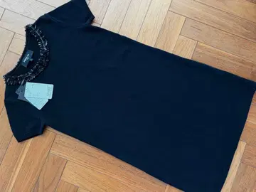 새상품 PAULE KA 폴카 캐시미어 니트 블랙 원피스 S