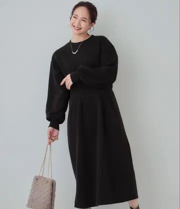 허리 턱 원피스 속기모