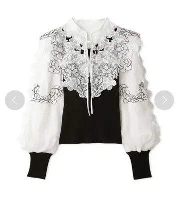 SNIDEL 레이스 칼라 니트 풀오버