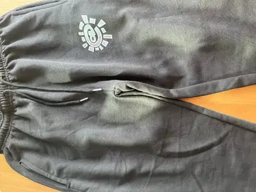 블랙 스웨트 팬츠 로고
