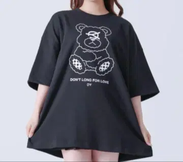 OY 셔츠 곰 블랙 블랙 지뢰계