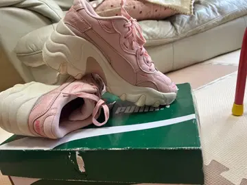 PUMA 핑크 통굽 스니커즈 35.5