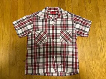 새상품급 YAMANE 반팔 셔츠 사이즈 40 체크 무늬 에비수 EVISU