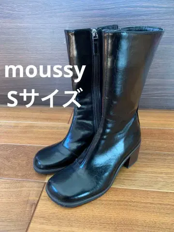 MOUSSY 블랙 지퍼 부츠 S 사이즈