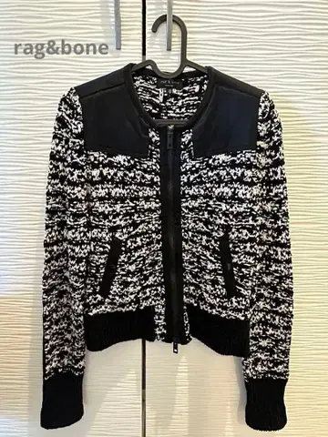 rag & bone 노카라 자켓 XS 블랙 화이트