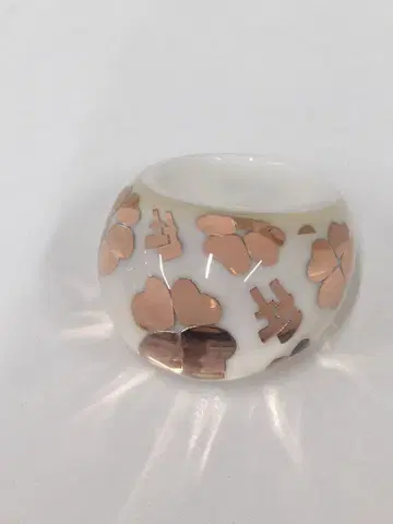 폴리폴리 꽃무늬 유리 반지 TO.1671