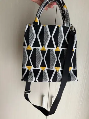 이탈리아제 기하학 패턴 숄더백