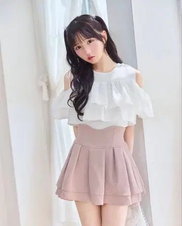 미셸 마카롱 슬림 레그 스커트 더스티 핑크 M 사이즈