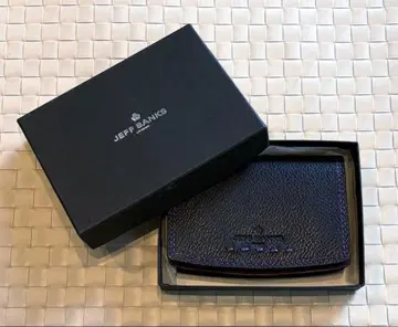 명함지갑 JEFF BANKS 블랙 가죽 제프뱅크스 소가죽
